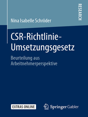 cover image of CSR-Richtlinie-Umsetzungsgesetz